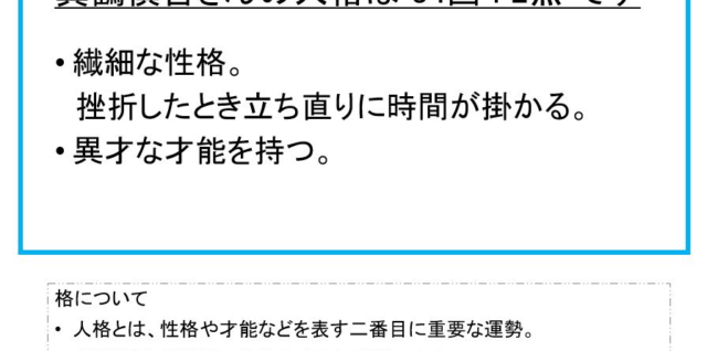 真鶴慎吾さん：姓名占い（人格）