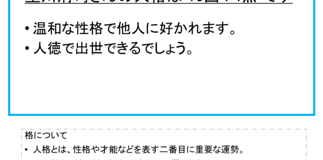 星川清司さん：姓名占い（人格）