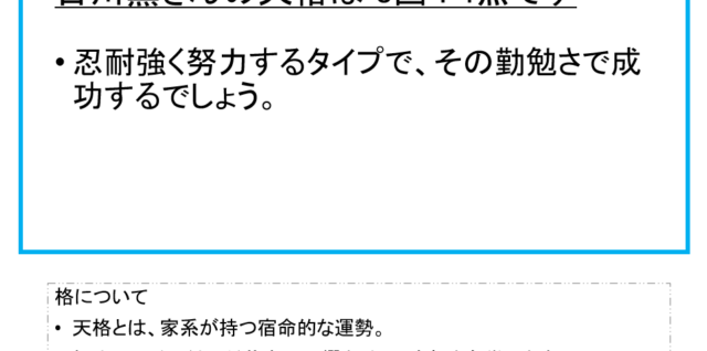 古川薫さん：姓名占い（天格）