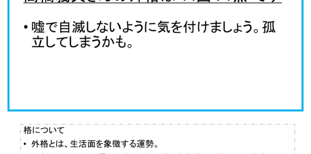 高橋義夫さん：姓名占い（外格）