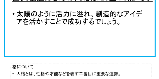 出久根達郎さん：姓名占い（人格）