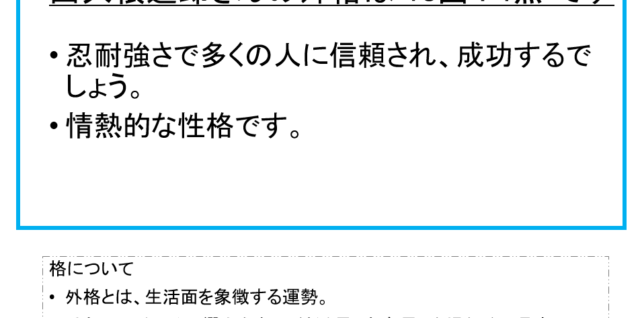 出久根達郎さん：姓名占い（外格）