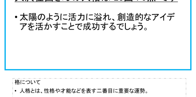 大沢在昌さん：姓名占い（人格）