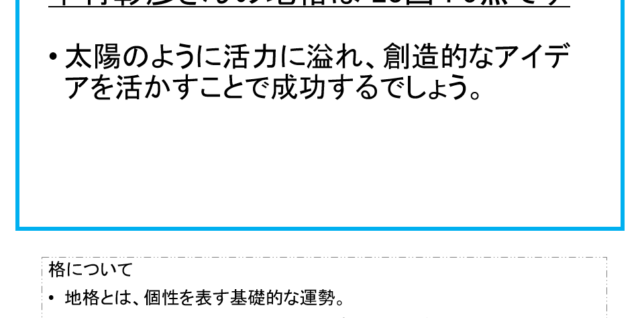 中村彰彦さん：姓名占い（地格）