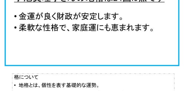 小池真理子さん：姓名占い（地格）